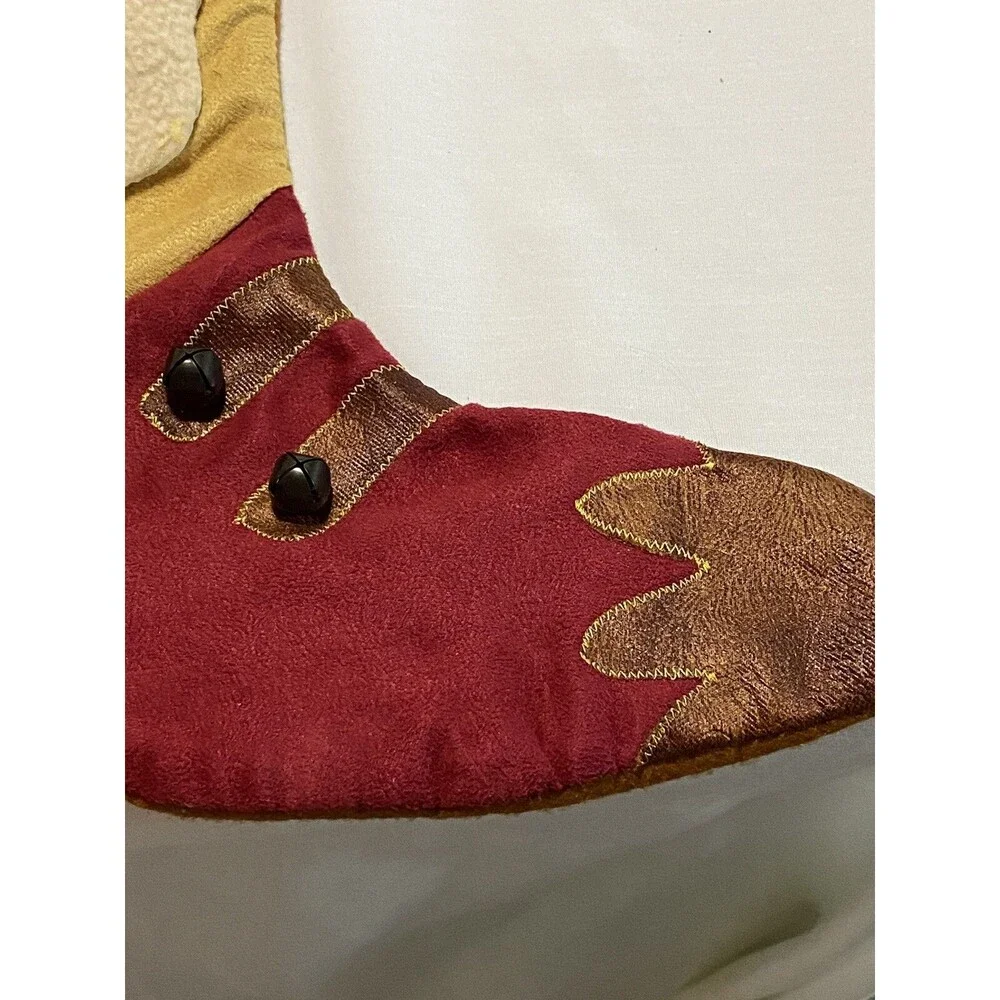 Stocking Christmas Cowboy Boot Christmas red boot With Santa Western Style Decor